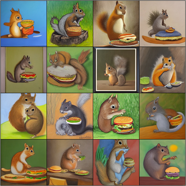 A painting of a squirrel